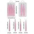 thumbnail image 4 of Multifunction 2-4Pcs/Set Eyebrow Tweezers Slanted Stainless Steel Hair Removal Clip for Eyelash Extension Tweezer Makeup Tool (Pink 4 pcs), 4 of 6