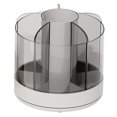 thumbnail image 4 of Soporte redondo para maquillaje, caja de almacenamiento de cosméticos giratoria 360 para dormitorio de oficina en casa, 4 of 8