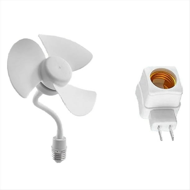 Ventilador Universal Atornillado E27,Ventilador de Techo con Base de Rosca E27 de 3 Aspas,Ventilador de Enfriamiento de Bajo Ruido,Ventilador de Techo con Rosca E27
