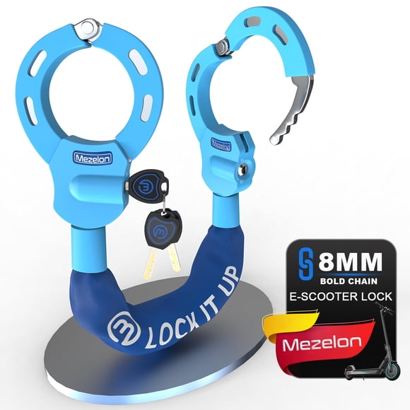 Candado para scooter eléctrico Mezelon con cadena de 8 mm de alta resistencia