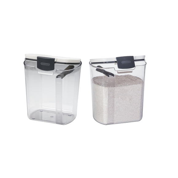 Progressive International Prepworks ProKeeper 2- Piece Kitchen Clear Food Baker's Kitchen Storage Organization Canister Set (Flou