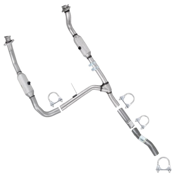Northeastern Exhaust Pair of Catalytic w/ Extension Pipe & Intermediate Pipe Kit Fits 2005-2008 Ford F-150 4.2L - Direct Fit for 126" WB | EPA-Approved | Stainless Steel
