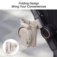 thumbnail image 5 of Gromast 2 in 1 Foldable Stroller Cup Holder + Phone Holder, 360°Rotatable with Adjustable Clip, Universal Cup Holder for Stroller, Wheelchair, Bike, Walker, Scooter, Tricycle - Khaki, 5 of 11