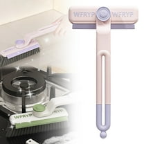 WEIWEIGG 3-in-1 Grout Brush, 360° Cleaning Brush for Detail Cleaning, Multi-Surface Hard Brush Tool with Ergonomic Handle for Bathroom Tile, Kitchen Sink, Car Vent, Window