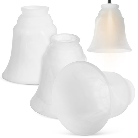 ULTNICE 4pcs Frosted Glass Ceiling Light Shades Wall Sconce Covers Decorative Home Fixtures