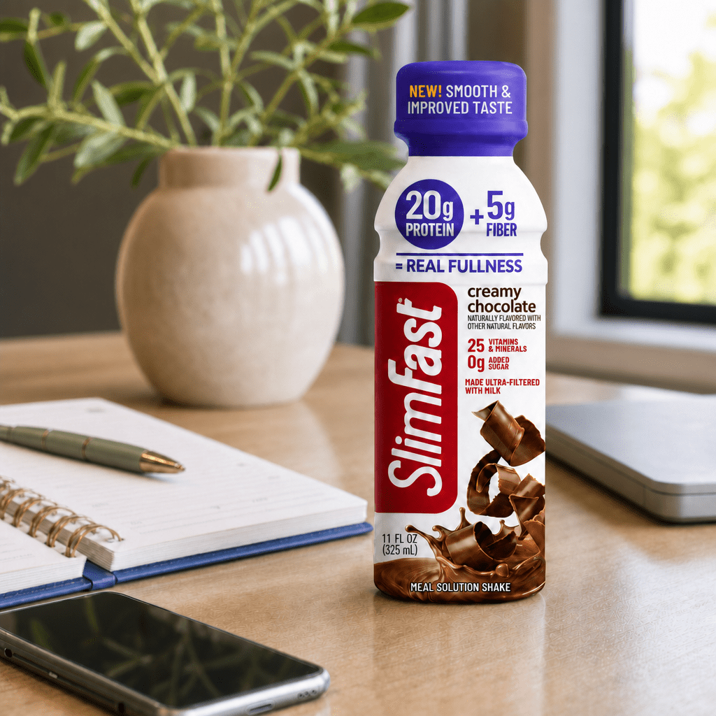SlimFast High Protein 20g Ready To Drink Meal Replacement Shake Creamy Chocolate, 11oz, 12ct