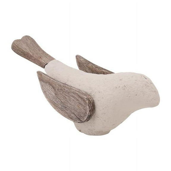 10 in. Ecomix Bird Decor, Ivory