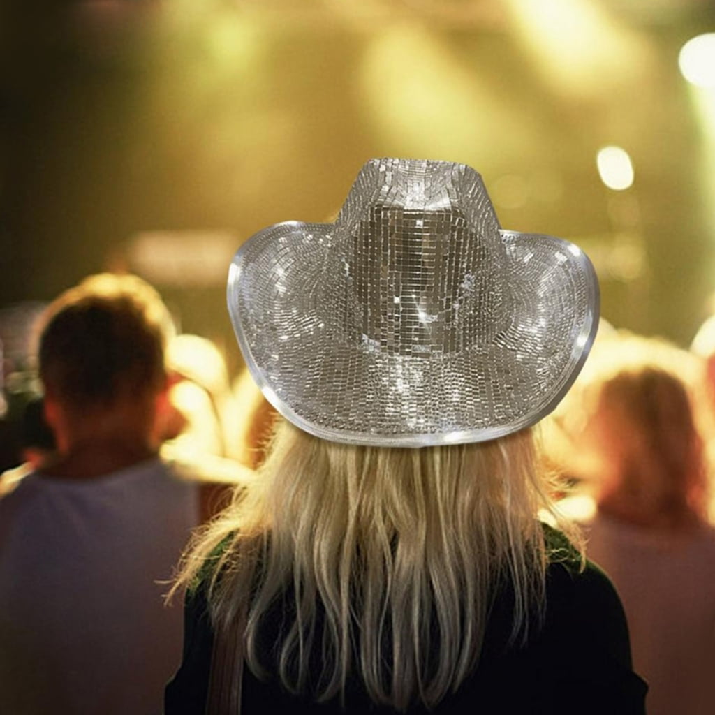 lanema Disco Balls Cowboy Hat Necklace Earrings DIY KIts Teen Girl Women Nightclub Suit