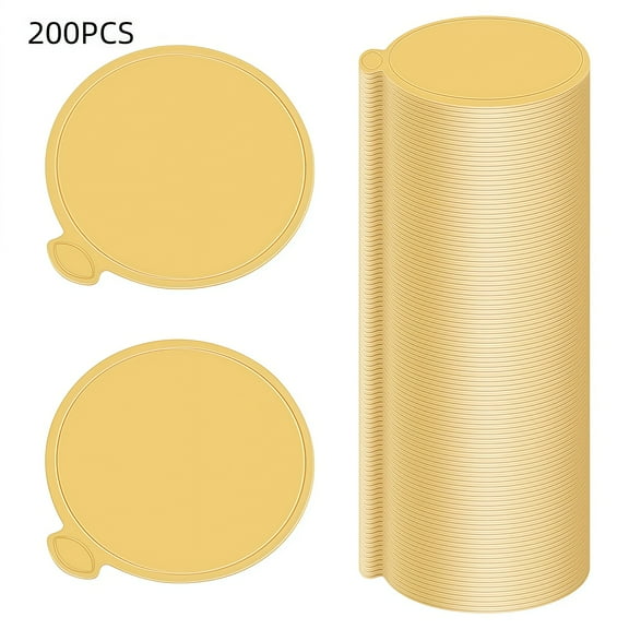 200 Pieces Gold Card Mousse Paper Trays Large Round Design for Catering