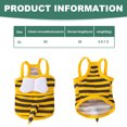 thumbnail image 2 of Traje de baño para perros, bikini de verano para perros, traje de baño de playa, traje de baño para cachorros, camisa para mascotas para perros pequeños (abeja amarilla y negra), 2 of 6