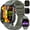 Army Green, variant on Men Smartwatch for iPhone Android, 2.1" AMOLED, 1100mAh, LED Flashlight, 170+ Sport Modes, IP68 Waterproof, Compass, Pedometer, Fitness Tracker, Father's Day & Men's Gift