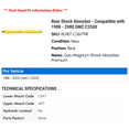 thumbnail image 2 of Rear Shock Absorber - Compatible with 1988 - 2000 GMC C2500 1989 1990 1991 1992 1993 1994 1995 1996 1997 1998 1999, 2 of 2