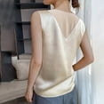 thumbnail image 4 of cfhntfmh Women's Satin Tank Tops Dressy Casual V Neck Summer Sleeveless Silk Blouse Shirts Trendy Camisole, 4 of 4