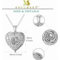 thumbnail image 6 of SOULMEET 10K 14K 18K Solid White Gold Heart Locket That Holds Picture Personalized Infinity Sunflower/Starburst/Rose Locket Necklace Gift for Women Man, 6 of 9