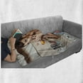 thumbnail image 6 of Pin up Girl Soft Flannel Fleece Throw Blanket, Blue Eyed Woman Eating Cake and Licking Her Fingers Victory Rolled Hairs, Cozy Plush for Indoor and Outdoor Use, 50" x 70", Multicolor, by Ambesonne, 6 of 6