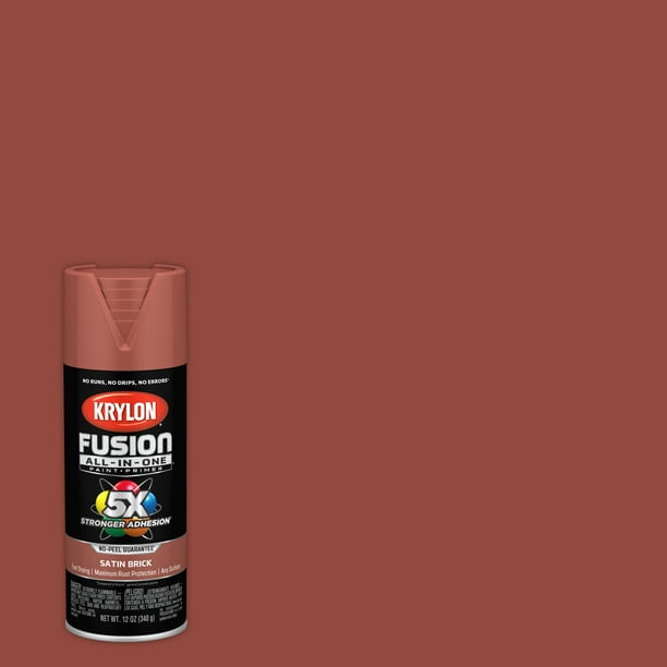 Krylon Fusion All In One Spray Paint Satin Brick 12 Oz Com - Red Brick Color Spray Paint