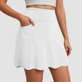 thumbnail image 2 of vigerkar Skorts for Woman with Pockets Golf Athletic Skirts Scalloped Hem Tennis Skirt Dressy Casual (White, S), 2 of 7