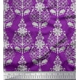 thumbnail image 1 of Soimoi Cotton Duck Fabric Leaves & Floral Block Decor Fabric Printed Yard 56 Inch Wide, 1 of 3