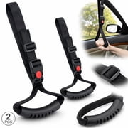 Rongsi Car Handle 2 Piece Portable Automotive Handle Assistance Mobility Aid Adjustable Auto Assist Grab Bar Vehicle Seat Transfer Handles Handicapped Accessories for Able Elder - Black