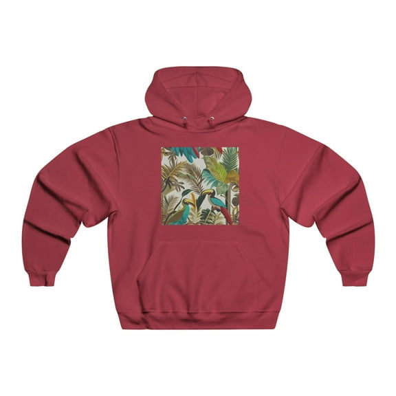 Miniaday Designs Men's NUBLEND® Hooded Sweatshirt Tropical Toucan Oasis Collection