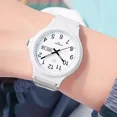 thumbnail image 2 of Reloj Digital Elegante Ultra Ligero Comodo Impermeable Correa Blanco Bisel Blanco Fondo Blanco, 2 of 4