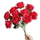 thumbnail image 5 of Rosa artificial de 10 cabezas, flor de seda falsa, centro de mesa para boda, fiesta, jarrón DIY, decoración de flores artificiales, 5 of 8