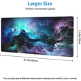 thumbnail image 4 of Large Mouse Pads Blue Purple Nebulae Cosmic Outer Space Galaxy Non-Slip Rubber Base Gaming Mousepad, Keyboard and Mouse Pad with Stitched Edges,PC Desk Mat for Game,Work,Office(31.5"*11.8"), 4 of 6