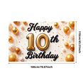 thumbnail image 3 of Metallic Balloons Happy 10th Birthday Banner Number Decoration Star Confetti for Children's Party Indoor Celebration Event, 3 of 8