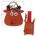 thumbnail image 2 of Bolsas de regalo navideñas de fieltro de reno actuales de 13 x 17 cm, juego de 6, 2 of 6