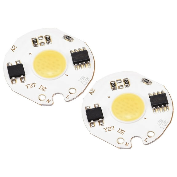 Uxcell LED Chip Bulb 110V 10W Cool White 6000-6500K High Power Floodlight Lamp Module Aluminium Board 2 Pack