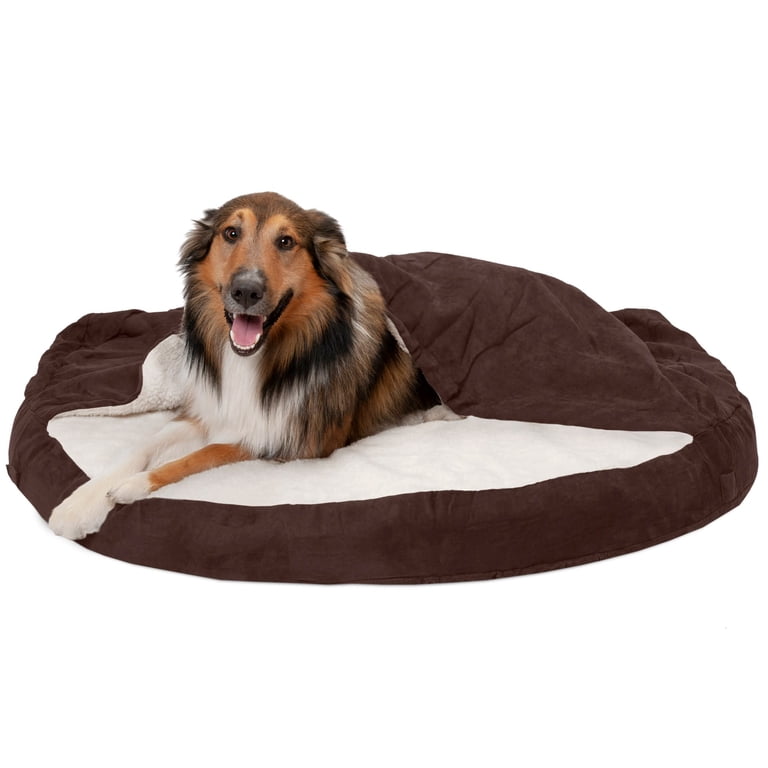 Round Cooling Gel Dog Bed with Convertible Hood photo 1
