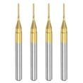thumbnail image 1 of Extremo Molino CNC Enrutador Brocas Titanio Recubierto Tungsteno Carburo Grabado Fresado Cortador para PCB Plástico 0,8 mm x 6 mm, 1 of 6