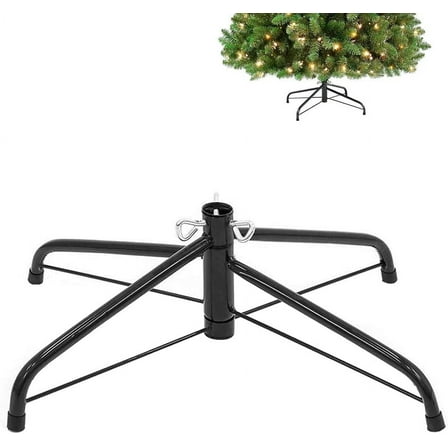 Hemoton Iron Green Xmas Tree Holder with Screw Fix for Stability