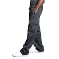 thumbnail image 5 of YNGKMEA Cargo Sweatpants for Men Relaxed Fit Open Bottom Jogger Sweatpants Oversized Wide Leg Drawstring Waist Athletic Gym Pants with Pockets, 5 of 8