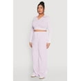 thumbnail image 4 of Womens Plus Size Daisy Mineral Wash Varsity Stripe Crop Top, 4 of 5
