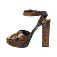 thumbnail image 2 of Michael Kors Cannon Runway Python-Embossed Leather Platform Sandal, 35, Brown, 2 of 5
