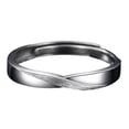 thumbnail image 2 of LYMAYTER Silver Ring Silver Color Luxury Men's Ring - AdjUS-CYYLtable, Versatile, 2 of 6