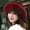 Wine Red, variant on CKLC Faux Fur Trimmed Winter Fashion Hat for Women Fashionable Outdoor Warm Hats Christmas Gift(White）