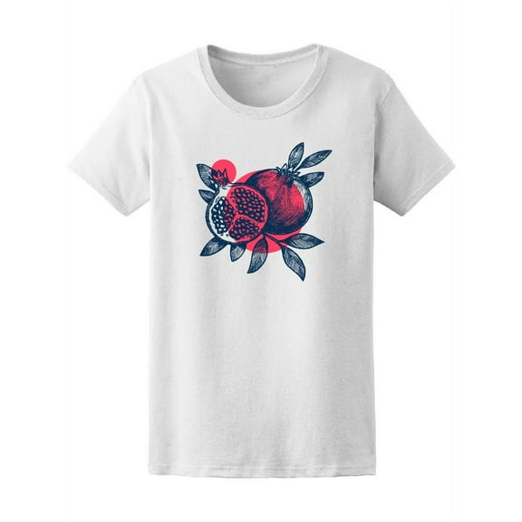 Vintage Pomegranate Sketch T-Shirt Women -Image by Shutterstock, Female Small