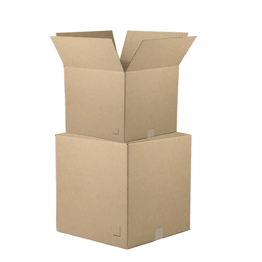 The Boxery 4"x4"x4" Brown/Kraft Corrugated Cardboard Cube Shipping/Moving Boxes 25-Pack- Made in the USA