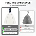 thumbnail image 5 of Uxcell 1-Pack Sauna Hat for Women and Men, Felt Sauna Cap Vaporarium with Mat Soft Durable Comfortable Breathable [Blue], 5 of 7