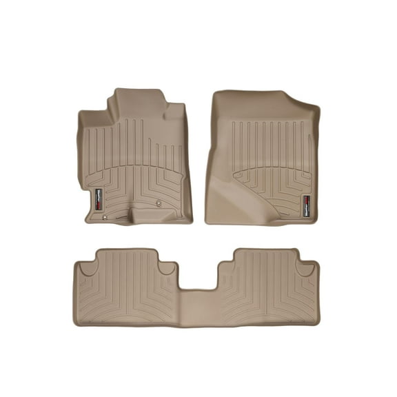 WeatherTech Custom Fit FloorLiners compatible with 2007-2008 Acura RDX - 1st & 2nd Row, Tan