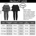 thumbnail image 2 of Resinta 2 Pack Girls Skirt Leggings Footless Leggings with Ruffle Tutu Skirts Girls Culotte Tights Stretchy Cotton Pantskirt, 2 of 5