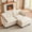 beige(corduroy), variant on Modular Sectional Sofa, 76.5" L-Shaped Corduroy Comfy Sectional Couches for Living Room, 2-Seater Cloud Couches with 1 Movable Ottoman, Flexible Combination Modern Deep Seat Sofa (Grey)