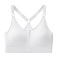 thumbnail image 2 of Abomasnow Women's Sports Bra Front Zip No Underwire Racerback Adjustable Straps Full Coverage Bras Casual Soft Running Yoga Gym Bras, 2 of 6