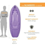 Lifetime Wave 6 ft Youth Sit-on-Top Kayak, Orange (90154)