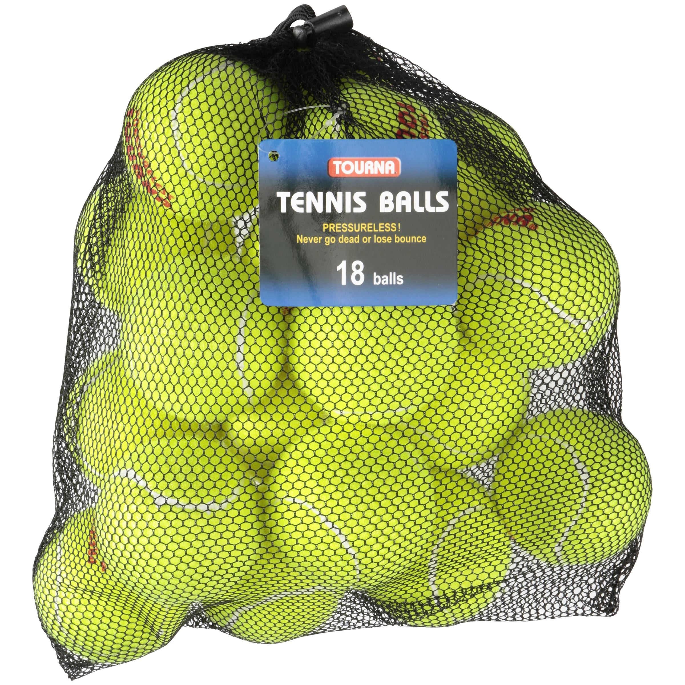 Tourna® Pressure less Tennis Balls 18 Count Bag