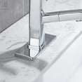 thumbnail image 2 of Gustave Kitchen Bathroom 6 inch Sink Faucet Plate Hole Cover Deck Plate Stainless Steel Rectangle Matte Escutcheon, Silver, 2 of 8