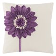thumbnail image 6 of JWH 3D Handmade Decorative Purple Canvas Flower Accent Pillow Covers Square Shape 18x18inch, 6 of 8