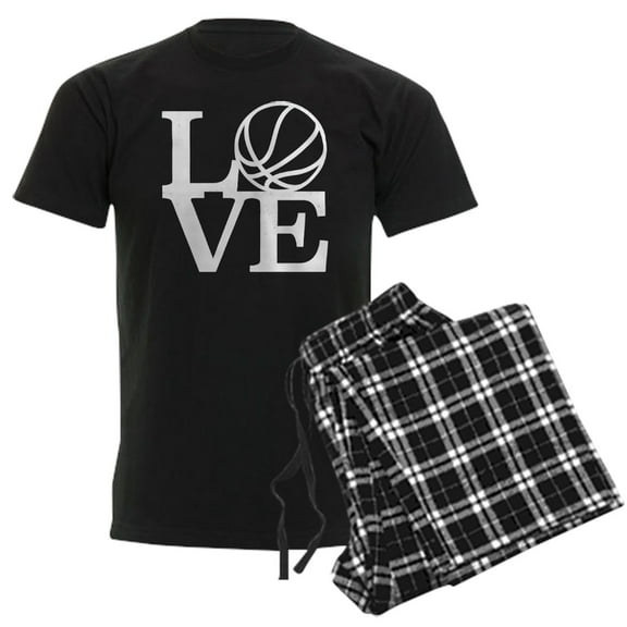 CafePress - Love Basketball Men's Dark Pajamas - Men's Dark Loose Fit Cotton Pajama Set